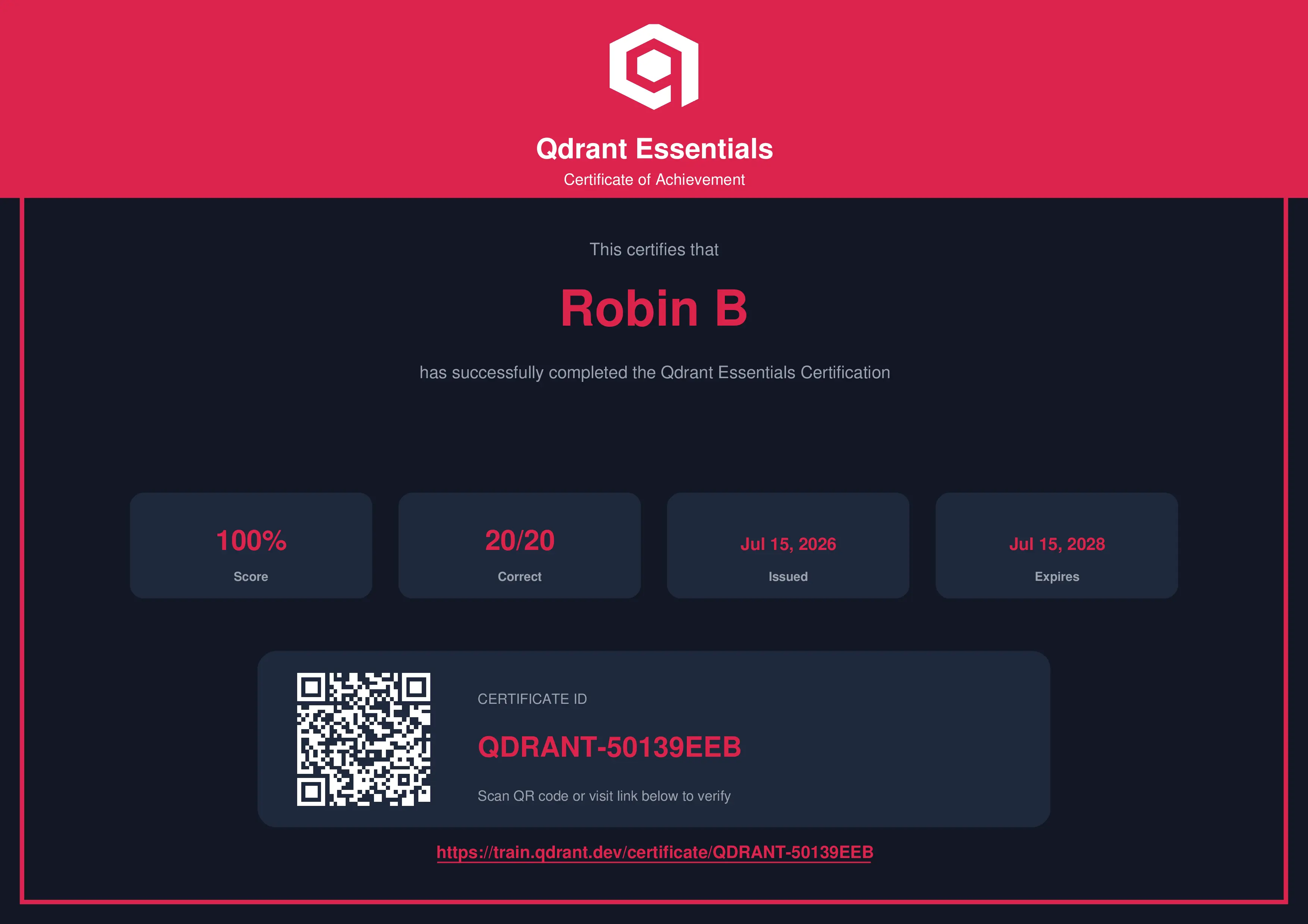 Qdrant Essentials Zertifikat Teil 2 — RAG und Chat über Unternehmenswissen, Robin Bakir
